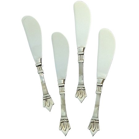 JOGO DE ESPÁTULAS EM INOX E MADREPÉROLA GREEN SHELL