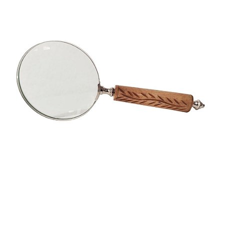 LUPA DE MÃO EM INOX E OSSO