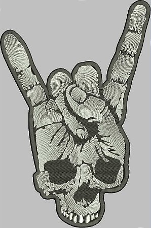 Patch Mão Caveira 30x 20 cm