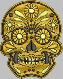 Patch Caveira Mexicana 10x9 cm
