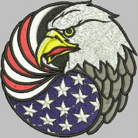 Patch Águia Americana 09x09 cm