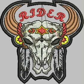 Patch Búfalo Rider 09x09 cm