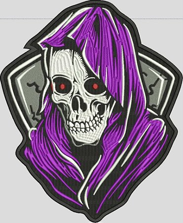 Patch Caveira Costas 28x30 cm