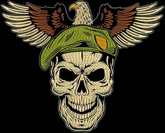 Patch Caveira Águia Grande35x27 cm