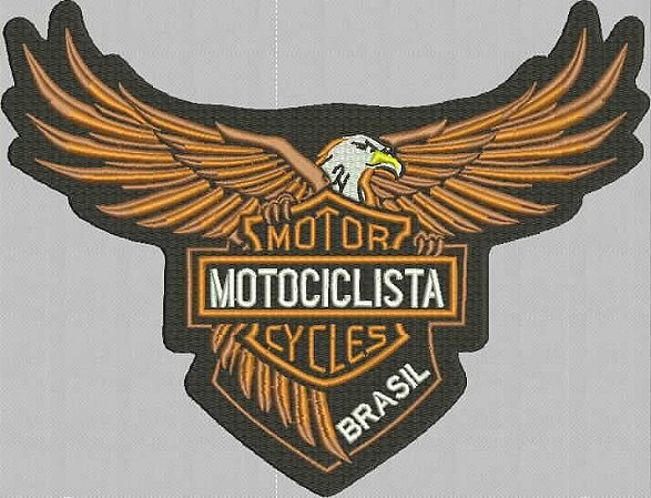 Patch Águia Motociclista 20x25 cm