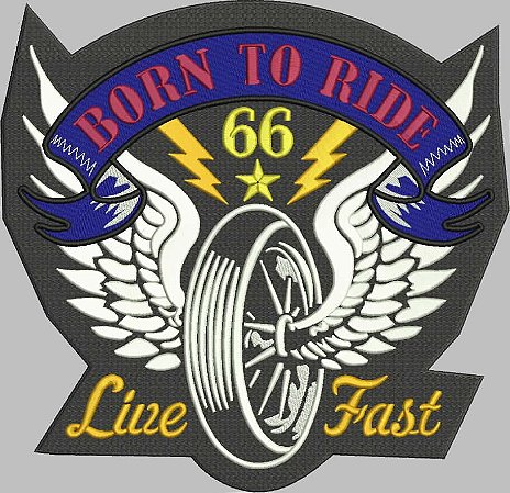 Patch Born To Ride 32x32 cm