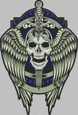 Patch Caveira Espada 33x24cm