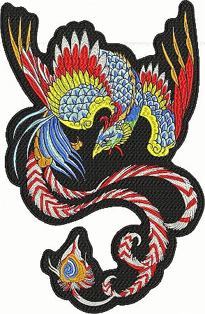 Patch Fênix Feminino 30x20 cm