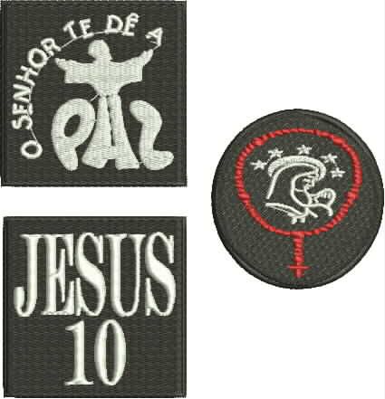 Patch Kit Religioso 03 peças 06x06 cm