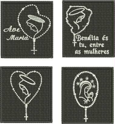 Patch Kit Terços Ave Maria 06x06 cm