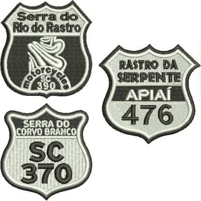 Patch Serras Kit 03 peças 08x07cm