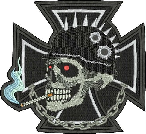 Patch Caveira Pank 28x28 cm