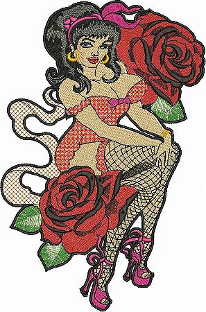 Patch Dama de Cabaré Costas 30x20cm