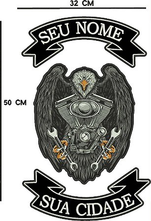 Patch Personalizado Águia Motor 50x32 cm