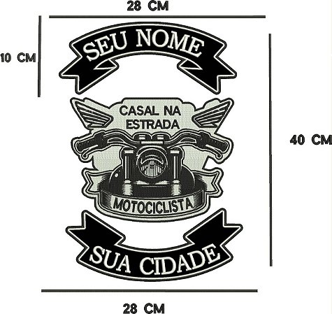 Patch Personalizado Casal na Estrada 40x28cm