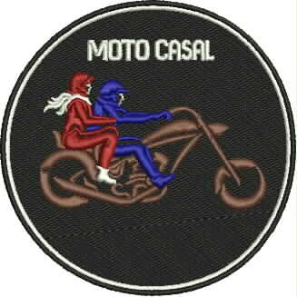 Patch Moto Casal 11x11cm