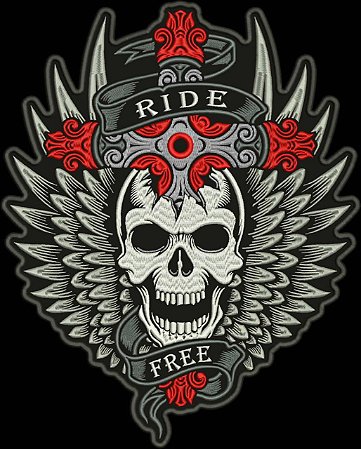 Patch Caveira Ride Free