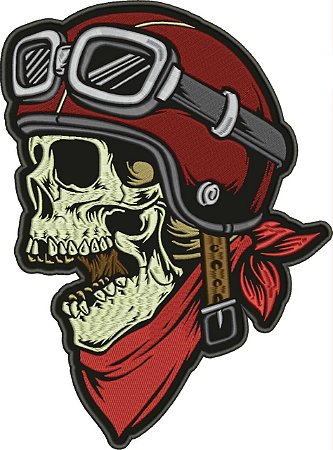 Patch Caveira com Capacete