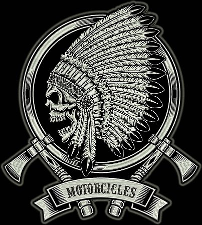 Patch Caveira Indio Motor Cicles