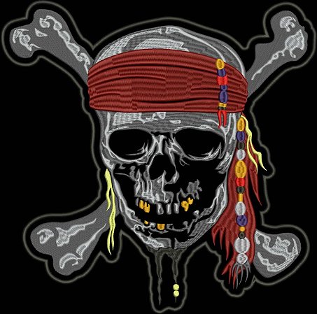 Patch Caveira com Lenço