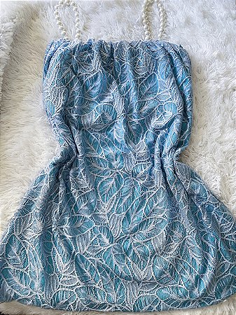 Vestido  curto de renda