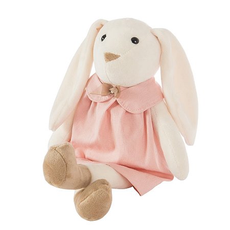 Coelha Malu de Pelúcia com Vestido para Decoração