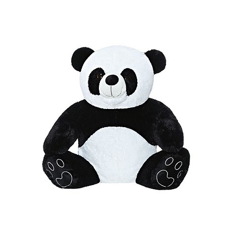 Panda Fofo de Pelúcia Preto e Branco M