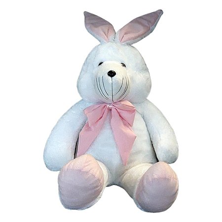 Coelho Coelhudo 90cm - Branco Rosa
