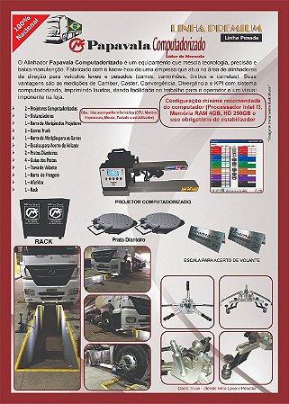Alinhador Linha Pesada Computadorizado - Alinhador Computadorizado para Valeta