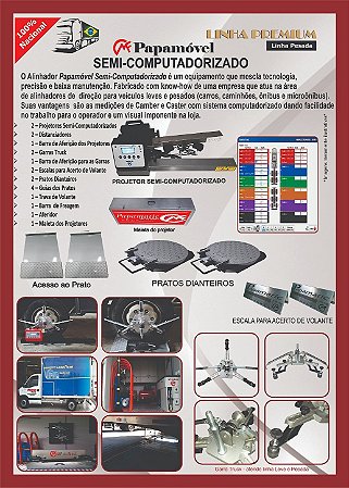 Alinhador Linha Pesada Semi-Computadorizado (CAMBER E CASTER) - Alinhador Móvel
