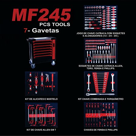 CRRINHO DE FERRAMENTAS MF 245