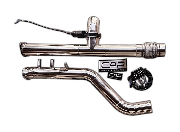 ESCAPAMENTO EM INOX 304 DE 3 POLEGADAS COM DIFUSOR E DOWNPIPE PARA HILUX 2016 A 2021/2022 2.8 DIESEL