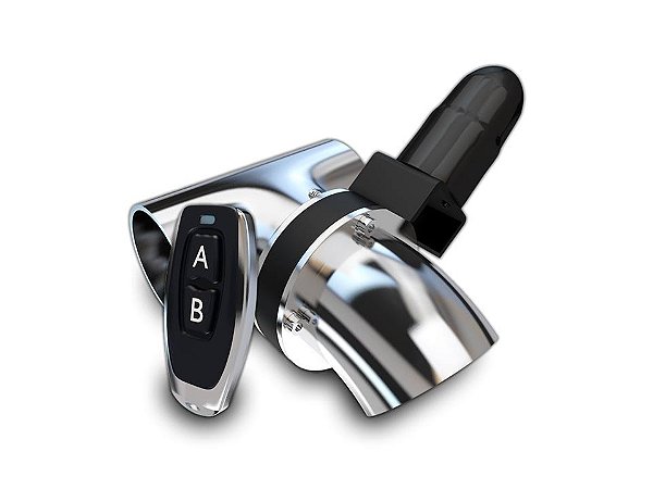 DIFUSOR DE ESCAPE EM INOX 304 - MODELO EM T - PARA CARROS COM ESCAPAMENTO DE 2 OU 2,1/2 POLEGADAS - KIT COM CONTROLE EXTRA