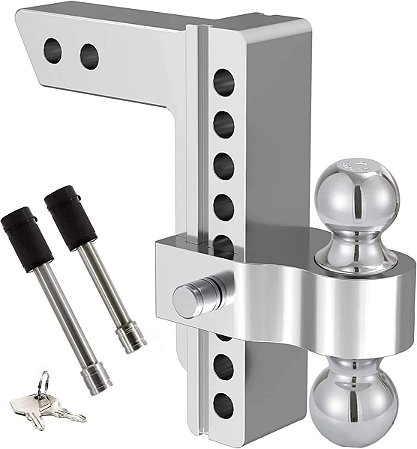 PONTEIRA DE ENGATE REGULAVEL DE ALUMINIO 2" - ESFERA DUPLA