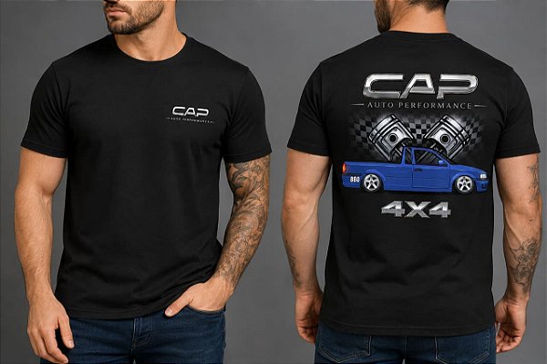 CAMISETA POLIVISCOSE PRETA - CAP DIFUSORES