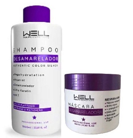 Kit Shampoo e Mascara Desamareladora