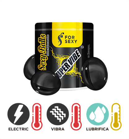 Bolinhas Super Vibe Sexy Balls – Vibração Elétrica + Aquecimento e Lubrificação (3un)