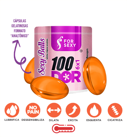 Bolinhas Gel 100 Dor – Dilatador, Dessensibilizante e Cicatrizante com Efeito Térmico (For Sexy - 3un))