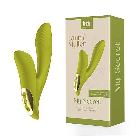 My Secret Laura Muller – Vibrador Dupla Estimulação (Clitóris + Interno) | 10 Vibrações + 10 Ondas | USB Magnético