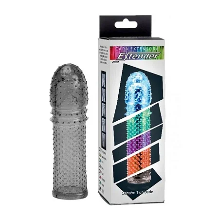 CAPA PENIANA EXTENSORA - EXTENDER - PRETA