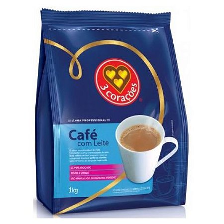 Café com Leite em Pó Solúvel Três Corações Vending 1Kg