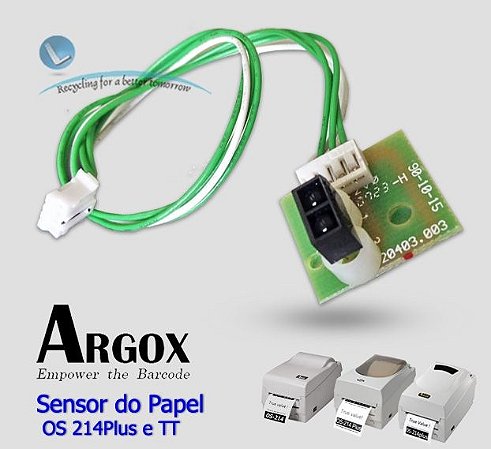 Sensor do papel Argox Os214 (Todos os modelos TT e Plus)