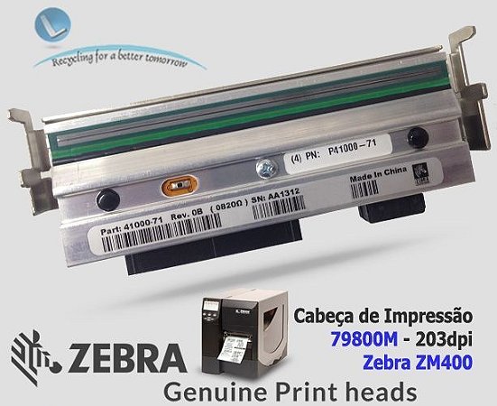 Cabeça Térmica Zebra ZM400, 203dpi