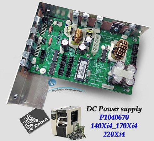 Placa Fonte DC Zebra 140Xi4, 170Xi4, 220Xi4