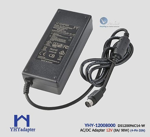 Fonte e carregador YHY 12V (8A/96W)