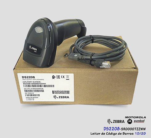 *Leitor de Código de Barras Zebra DS2208