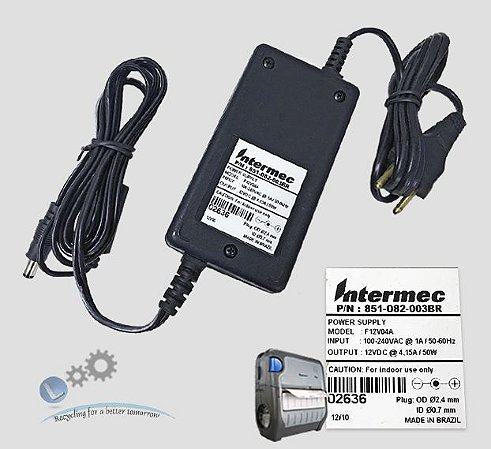 Fonte Carregador 12V Intermec PB series