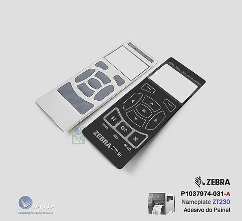 Adesivo do Painel Nameplate Zebra ZT230