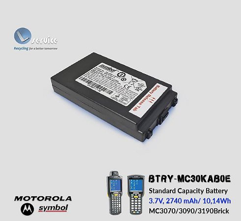 Bateria de capacidade Standard Symbol MC3070/3090/3190 Brick