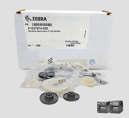 Kit de Engrenagens 203dpi/300dpi Zebra ZT220/ZT230/ZT231